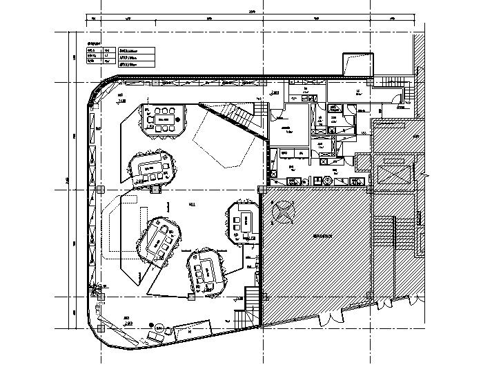 珠海胡桃里音乐餐厅效果图+软装+施工图CAD+PDF-夹层平面图