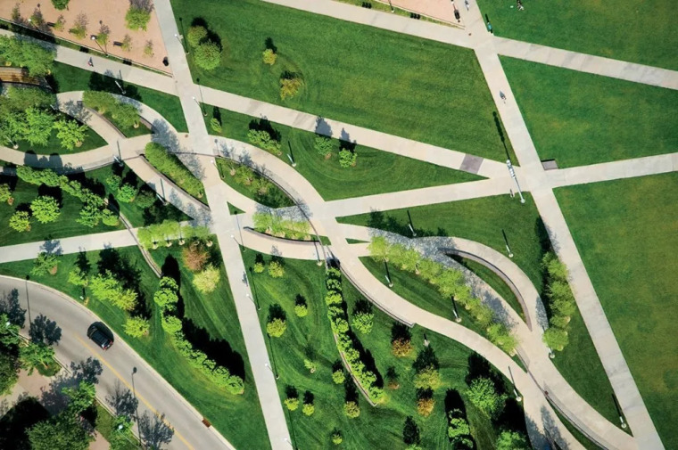 园路铺装结构图四资料下载-弧形园路的放线及收边，你知道多少？