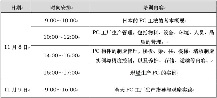 pc预制混凝土构件生产资料下载-中日预制混凝土PC建造技术与施工管理高级培训班（第二期）