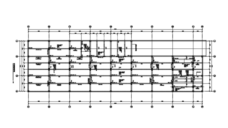 单层矩形柱框架结构地下车库结构施工图（CAD、6张）-地下室顶板梁配筋图