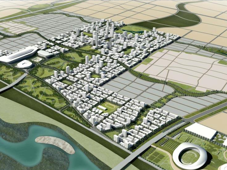 东莞新区城市规划资料下载-[河北]SOM石家庄滹沱新区城市规划设计方案