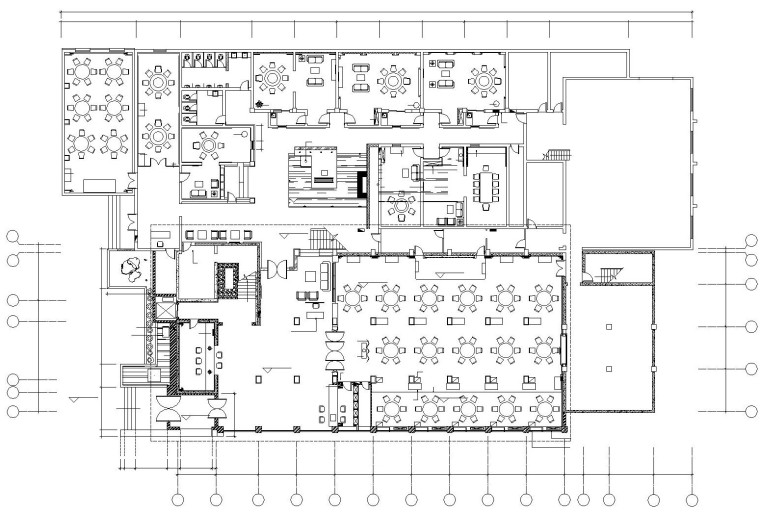 石楼梯施工图资料下载-[三门峡]某中式风格大型酒楼内部装饰施工图及效果图