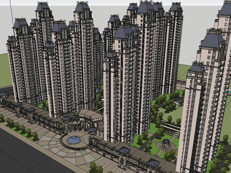 重庆居住小区su模型资料下载-38个特色居住小区规划设计SU模型