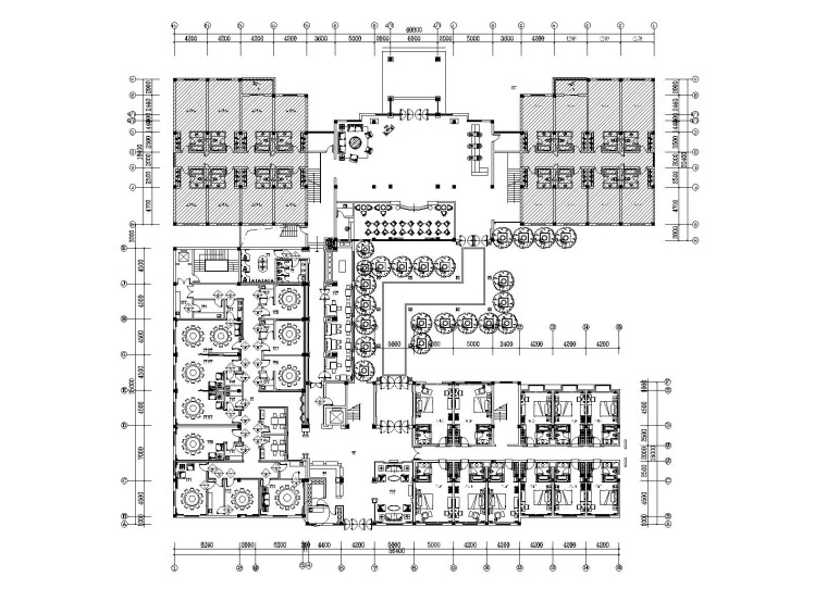 新中式风格三层商业建筑资料下载-[宜兴]新中式风格南岳山庄室内装修全套施工图（附效果图）