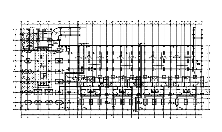 高层塔楼单层人防地下室结构施工图（CAD、16张）-4