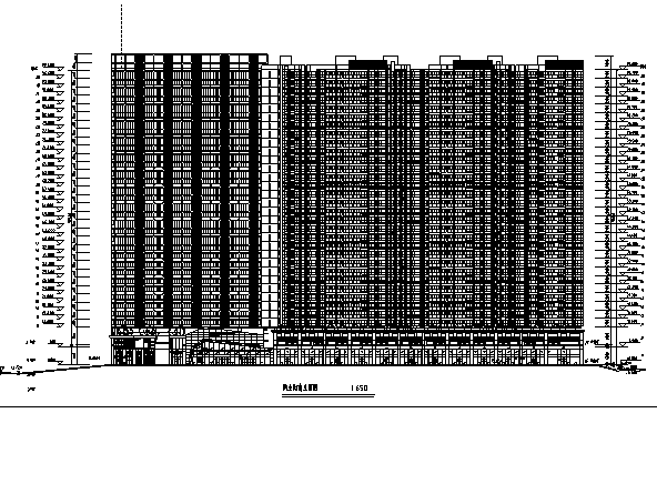 [广东]商务中心区（城市综合体）地下车库楼建筑方案cad图-商务中心区（城市综合体）地下车库楼建筑方案cad图