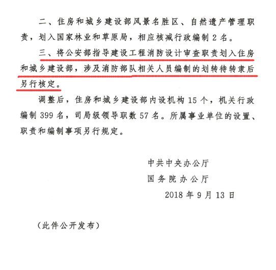 重磅！消防工程设计审查，纳入住建部！！_2