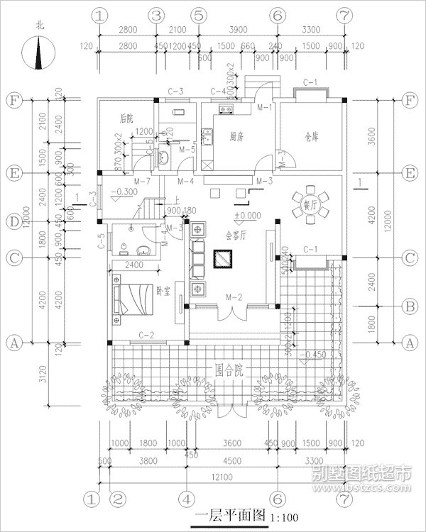 农村建房20万，带车库，附全套图纸！_2