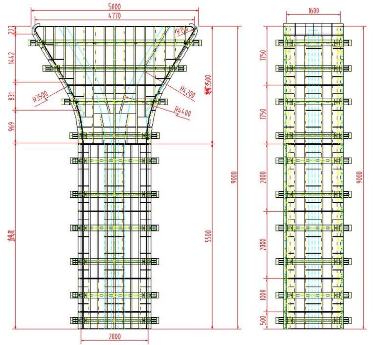 [北京]双向八车道高速公路工程实施性施工组织设计（全长3.4Km）-模板加工、安装