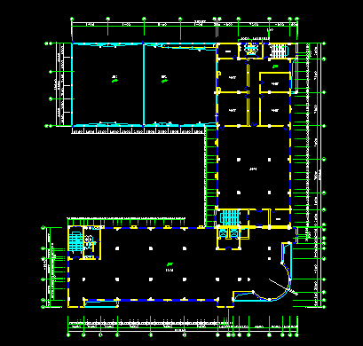 5层高层框混结构综合楼建筑施工图