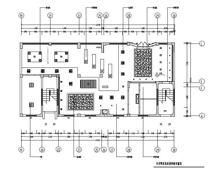 苏州徽派某二层别墅古建资料下载-徽派风格售楼部装修施工图