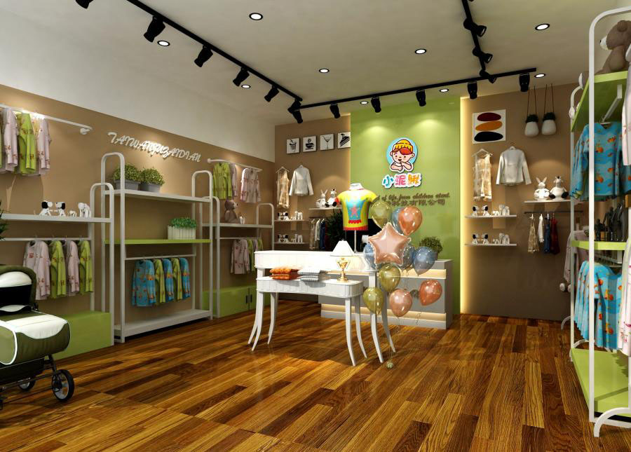 [分享](原创)儿童服装专卖店设计案例效果图