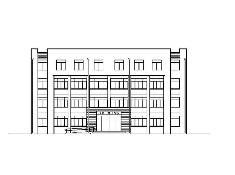 一字型建筑施工图资料下载-[安徽]四层一字型布局县级机关办公楼建筑施工图