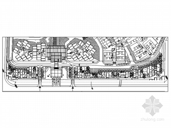 [成都]住宅小区绿化带景观规划设计施工图-植物布局施工图 