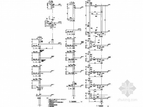 [大庆]六层砖混结构住宅楼结构施工图（带阁楼）-节点详图 