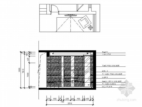 [山西]精品名师设计港式风格复式样板间CAD装修施工图（含效果）起居室立面图