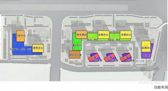 [上海]“龙蟠虹翥”高层现代风格架空连廊办公楼建筑设计方案文本-“龙蟠虹翥”高层现代风格架空连廊办公楼分析图