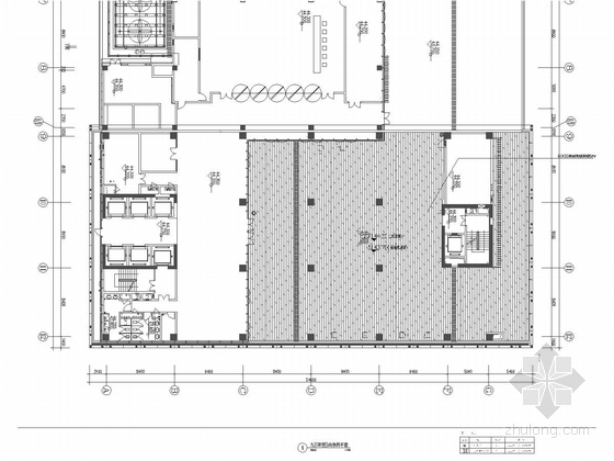 [深圳]城市商业大厦屋顶花园景观设计施工图-架空层竖向物料施工图