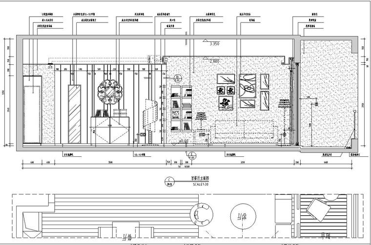 现代简约16A户型室内施工图设计（效果图+实景图）-立面图