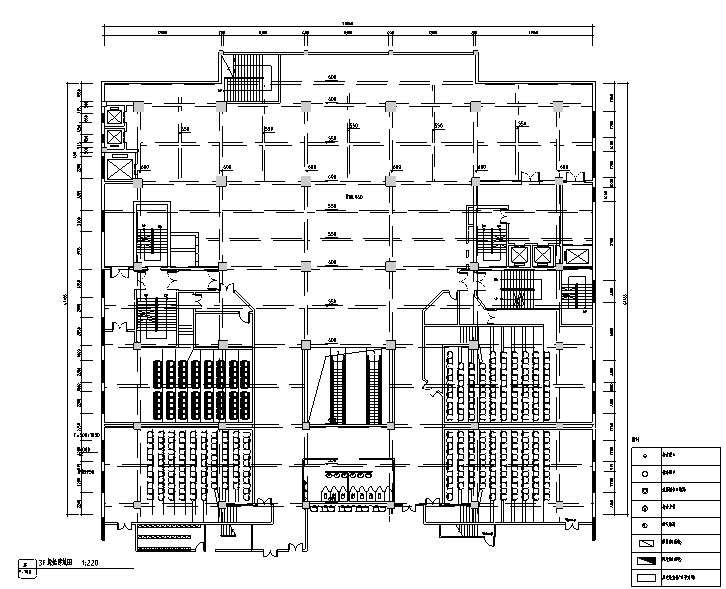 现代美亚巨幕电影院设计施工图（附效果图）-原始建筑图