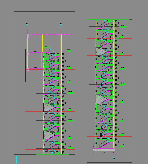 超高层框筒结构综合楼建筑施工图纸-楼梯图.png