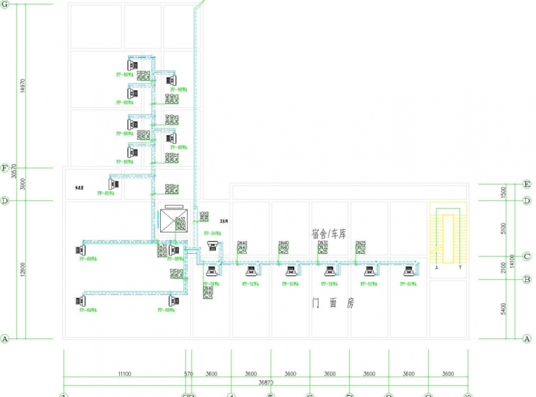 某医院空调施工平面图资料下载-某养老医院空调设计