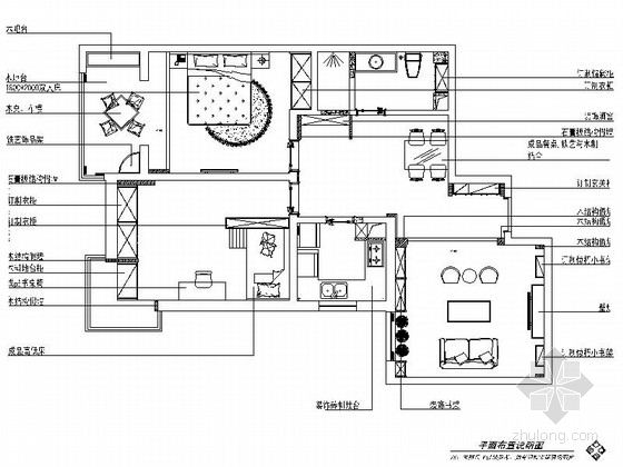 现代风格两居室方案资料下载-精品复古现代风格两居室室内装修设计施工图（含效果）
