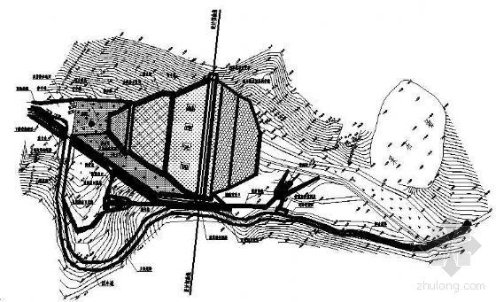 大坝平面布置图cad资料下载-某27.2米高89.8米长水土大坝设计图