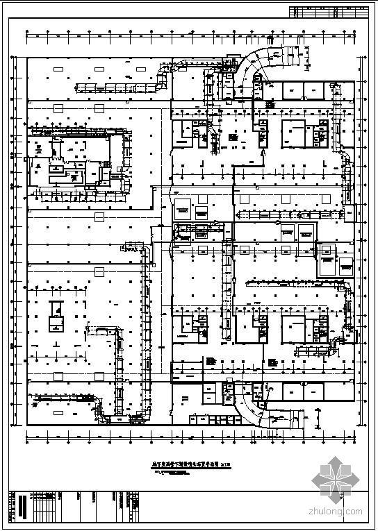 地下车库组合平面资料下载-某地下车库喷淋平面图