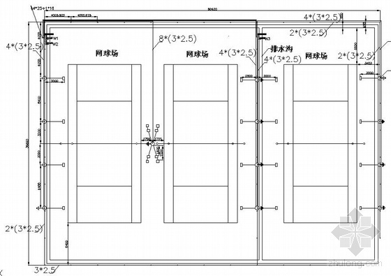 养殖场强电设计说明资料下载-某室外网球场强电图纸