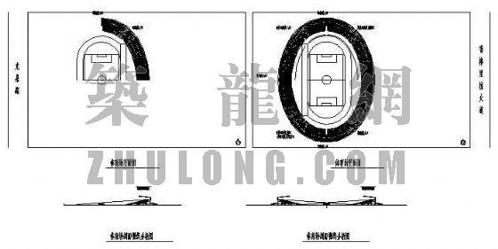 体育场塔吊平面布置图资料下载-体育场平面图