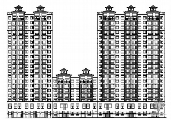 河北保定商业会所建筑套图资料下载-[辽宁鞍山]某首府高档高层二十层商业住宅楼建筑施工套图