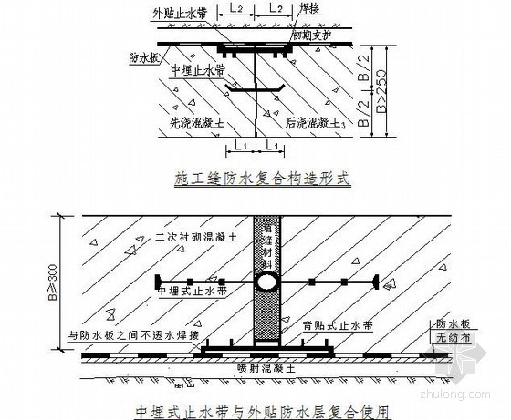 客运专线双线隧道施工技术手册103页（知名企业编制）-防水层复合结构 