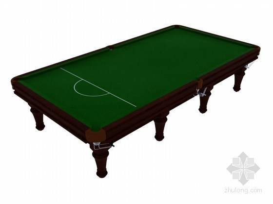 台球桌cad下载资料下载-台球桌3D模型下载