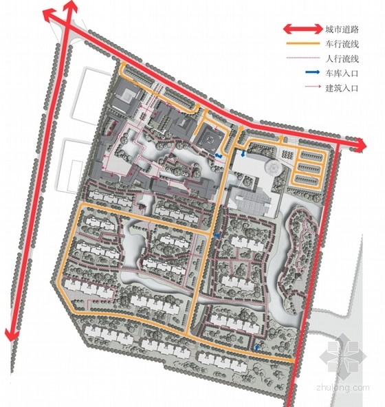 [山东]文化公园景观规划方案设计文本-文化公园景观规划方案道路分析