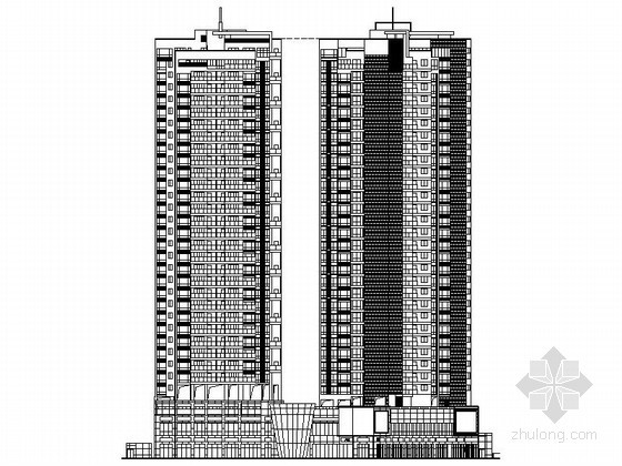 6层商住楼效果图资料下载-[深圳]某三十二层商住楼建筑设计方案图