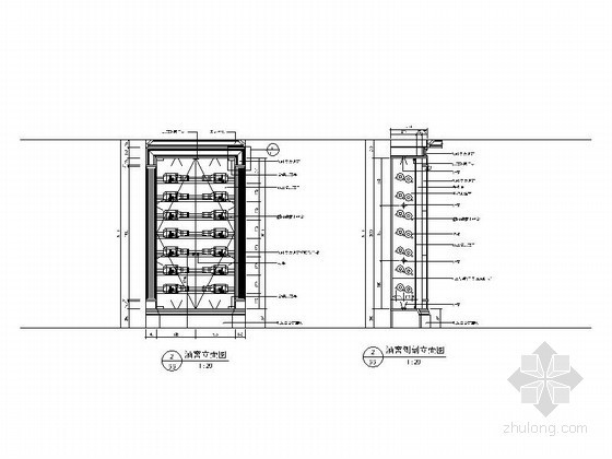 别墅酒窖CAD资料下载-别墅酒窖酒架详图