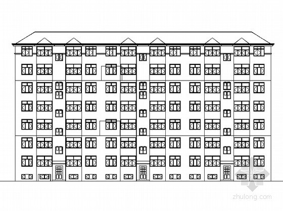 多层住宅平面方案设计资料下载-某七层住宅楼方案设计图