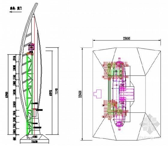 大跨度斜拉桥钢索塔上吊具拆除专项施工方案（60页）-钢索塔上吊具拆除示意图 