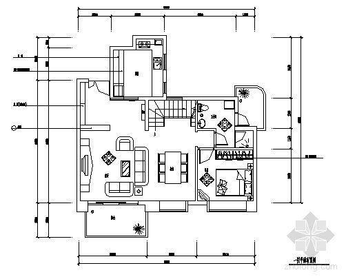 免费家庭装修施工图资料下载-复式楼家庭装修图