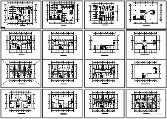 酒店一层设计平面图资料下载-某14层酒店空调系统平面图