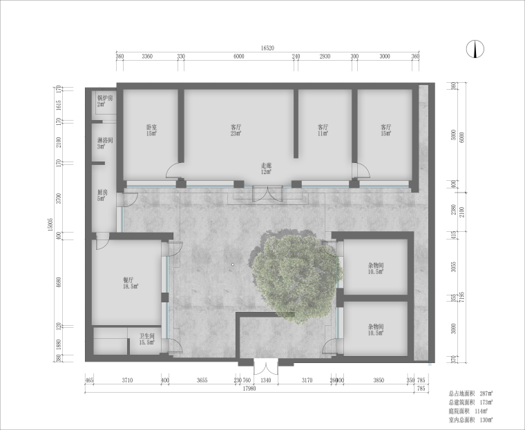 回形柿子院 |“围合而聚”-05.1原始平面.jpg