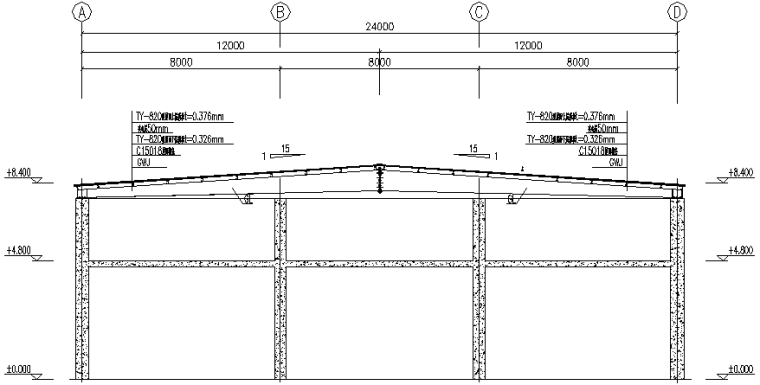 漯河市东城经济区标准化厂房施工图（CAD，6张）_5