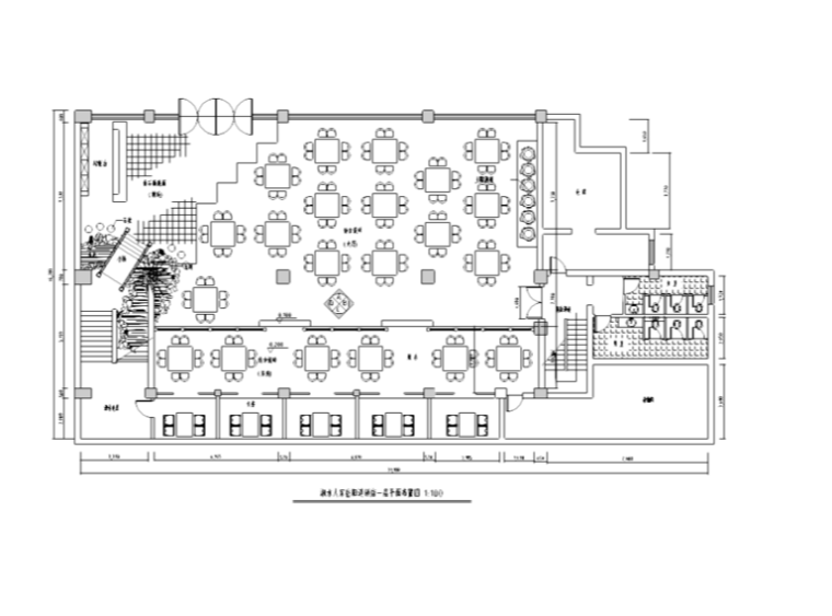 装修餐厅CAD图资料下载-某餐厅连锁店室内CAD装修设计图