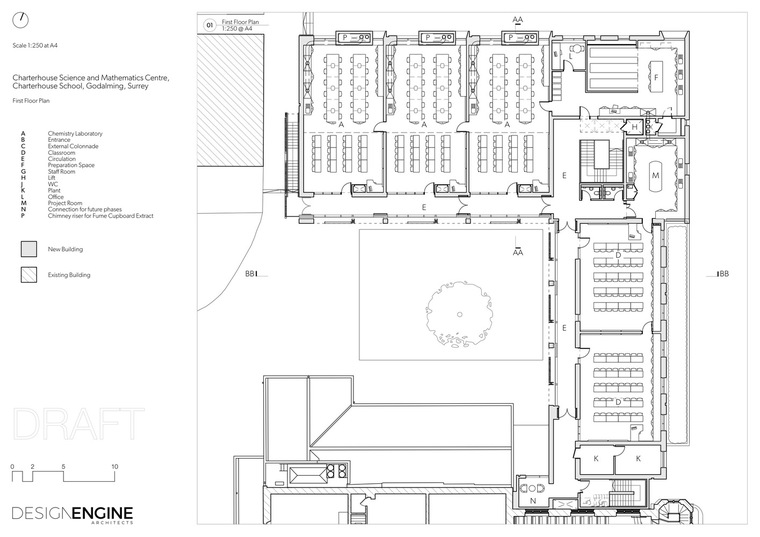 英国查特豪斯公学科学与数学中心-First_Floor_Drawing