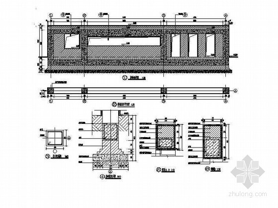 一套不错的景墙施工详图- 