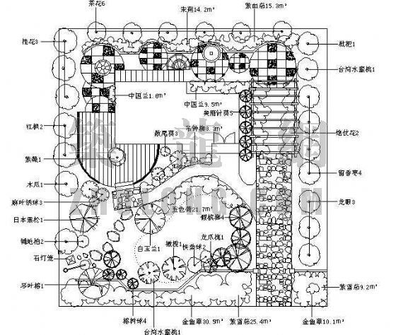 中式别墅庭院景观设计案例资料下载-郑氏别墅庭院景观设计