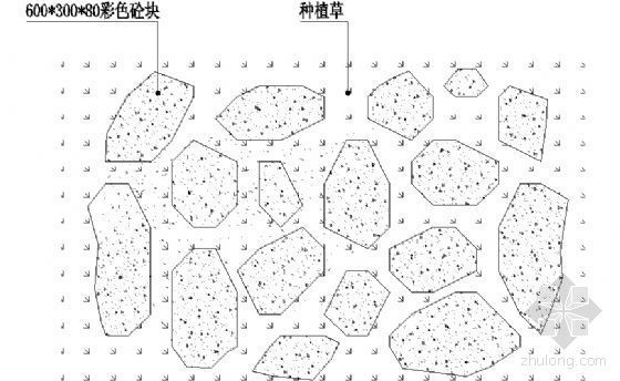 乱石纹砼散步道详图