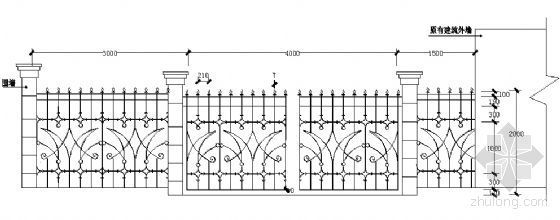 铁门大门图片设计CAD图资料下载-铁门大样详图