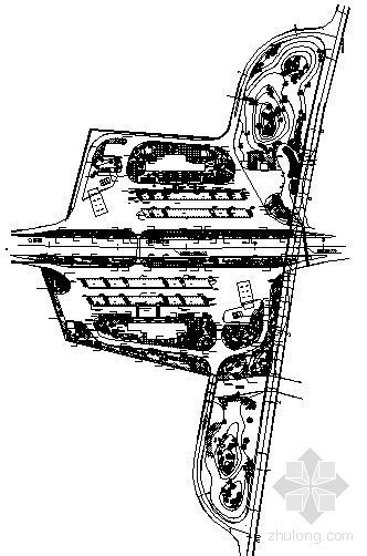 服务区园林资料下载-某高速公路互通设计服务区绿化